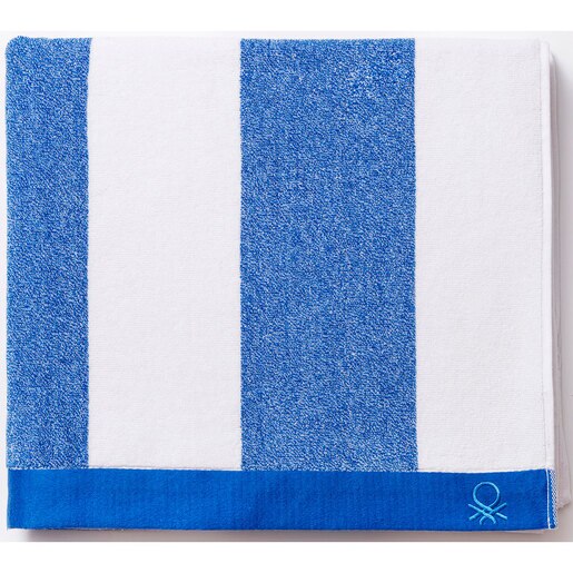 Prosop BENETTON Terry Po, 90 x 160 cm, bumbac, alb-albastru Prosop BENETTON Terry Po, 90 x 160 cm, bumbac, alb-albastru