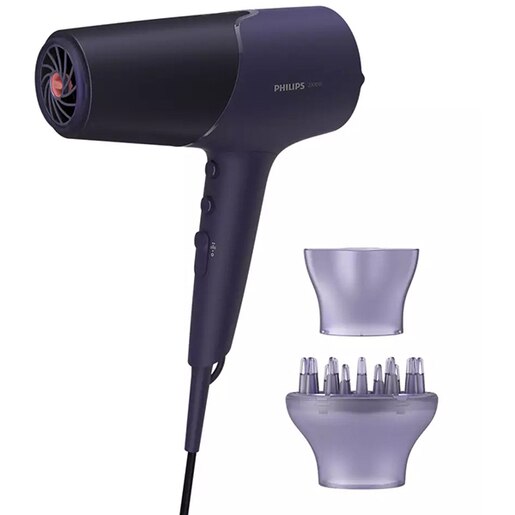 Uscator de par PHILIPS Seria 5000 BHD514/00 ThermoShield, 2300W, 2 viteze, 3 trepte de caldura, mov Uscator de par PHILIPS Seria 5000 BHD514/00 ThermoShield, 2300W, 2 viteze, 3 trepte de caldura, mov
