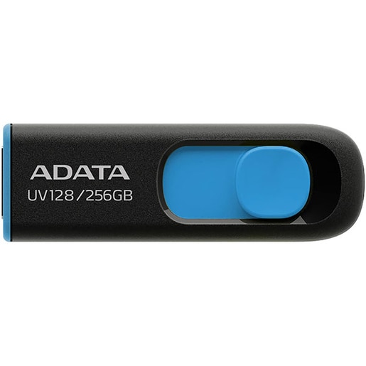 Memorie USB ADATA UV128, 256GB, USB 3.2 Gen1, negru-albastru Memorie USB ADATA UV128, 256GB, USB 3.2 Gen1, negru-albastru