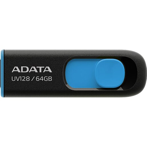 Memorie USB ADATA UV128, 64GB, USB 3.2 Gen1, negru-albastru Memorie USB ADATA UV128, 64GB, USB 3.2 Gen1, negru-albastru