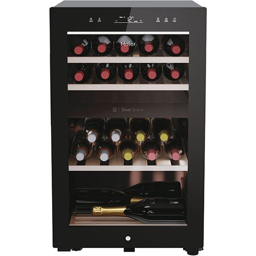 Racitor de vinuri HAIER HWS42GDAU1, 42 sticle, H 82 cm, Clasa G, Wi-Fi, negru Racitor de vinuri HAIER HWS42GDAU1, 42 sticle, H 82 cm, Clasa G, Wi-Fi, negru