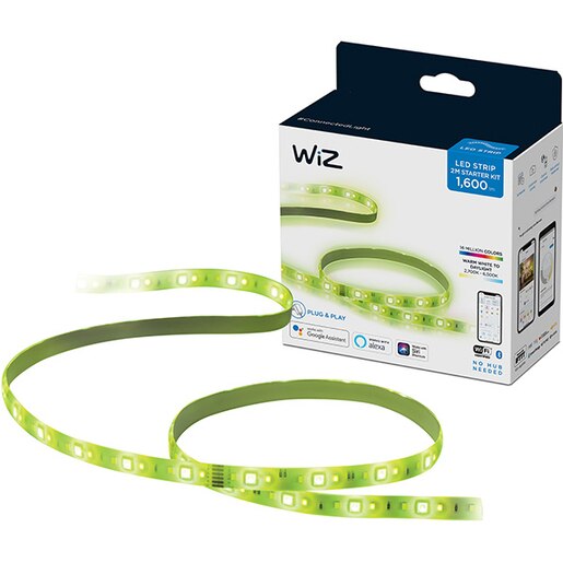 Banda LED Smart WIZ Starter Kit, Wi-Fi, LED RGB, 20W, 1600lm, 2m Banda LED Smart WIZ Starter Kit, Wi-Fi, LED RGB, 20W, 1600lm, 2m