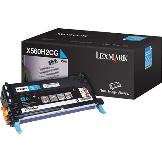 Toner original LEXMARK XL X560H2CG cyan 10K X560N, cyan Toner original LEXMARK XL X560H2CG cyan 10K X560N, cyan