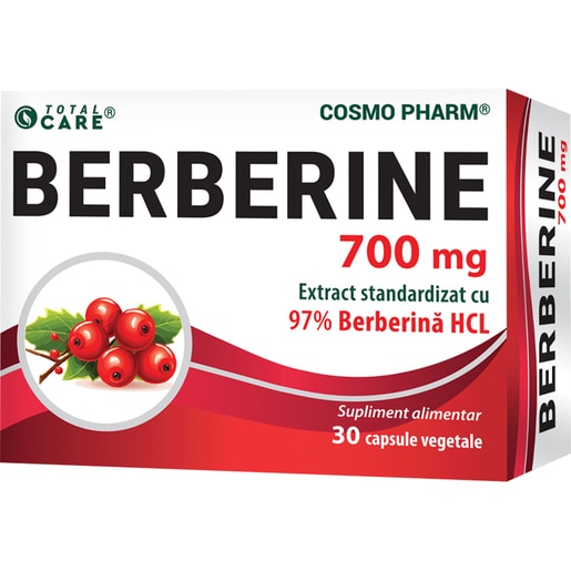 Supliment Berberina 700 mg, 30 capsule, COSMO PHARM Supliment Berberina 700 mg, 30 capsule, COSMO PHARM