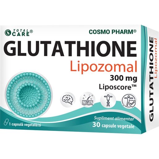 Supliment Glutathione Lipozomal 300 mg, 30 capsule, COSMO PHARM Supliment Glutathione Lipozomal 300 mg, 30 capsule, COSMO PHARM