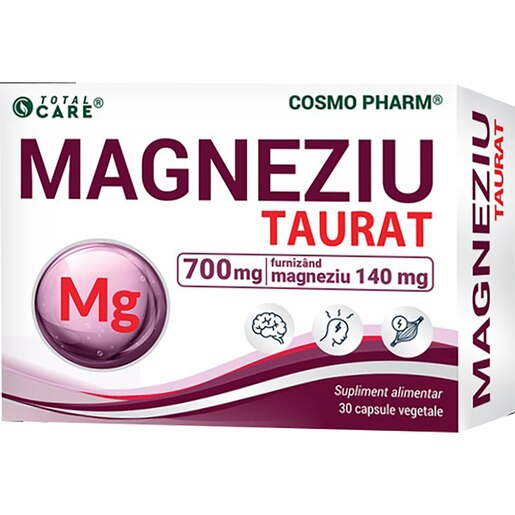 Supliment Magneziu Taurat, 30 capsule, COSMO PHARM Supliment Magneziu Taurat, 30 capsule, COSMO PHARM