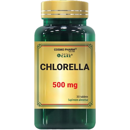 Supliment Chlorella 500 mg, 30 tablete, COSMO PHARM Supliment Chlorella 500 mg, 30 tablete, COSMO PHARM