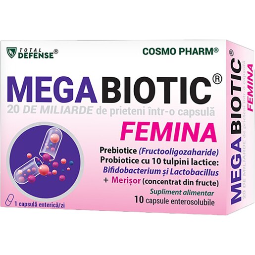 Supliment Mega Biotic Femina, 10 capsule, COSMO PHARM Supliment Mega Biotic Femina, 10 capsule, COSMO PHARM