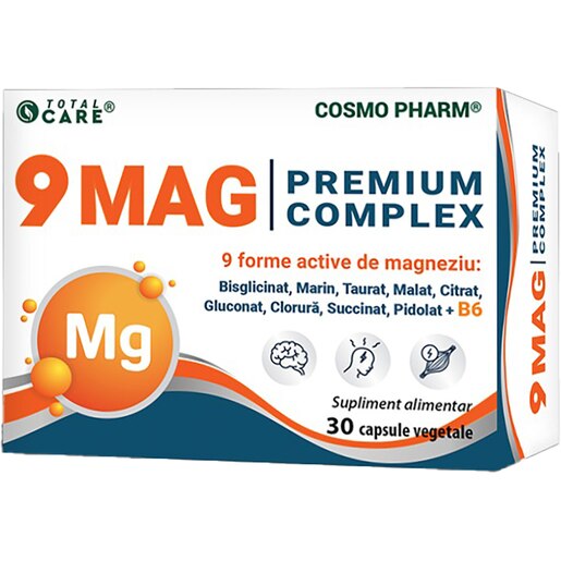 Supliment 9 Mag Premium Complex, 30 capsule, COSMO PHARM Supliment 9 Mag Premium Complex, 30 capsule, COSMO PHARM