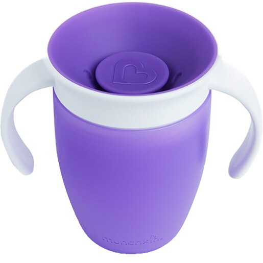 Cana cu manere MUNCHKIN Miracle 360 051621, 6 luni+, 207ml, mov-alb Cana cu manere MUNCHKIN Miracle 360 051621, 6 luni+, 207ml, mov-alb