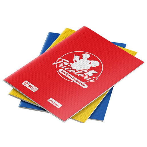 Pachet 3 Caiete A4 ECHIPA NATIONALA DE FOTBAL A ROMANIEI, matematica, 60 file, legatura capsata, multicolor Pachet 3 Caiete A4 ECHIPA NATIONALA DE FOTBAL A ROMANIEI, matematica, 60 file, legatura capsata, multicolor