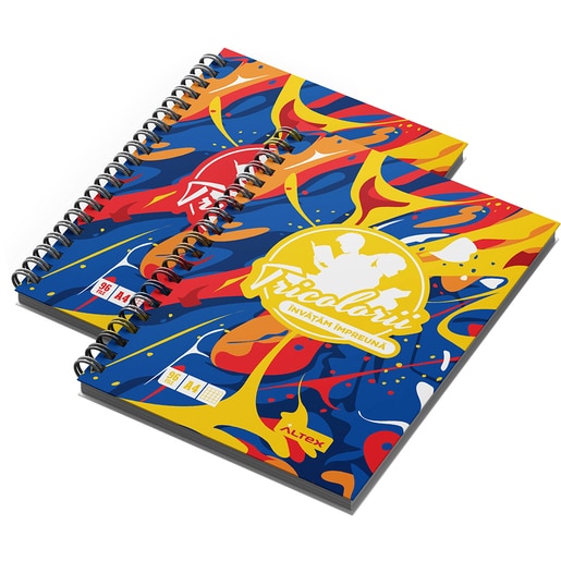 Pachet 2 Caiete A4 ECHIPA NATIONALA DE FOTBAL A ROMANIEI, matematica, 96 file, legatura spirala, multicolor Pachet 2 Caiete A4 ECHIPA NATIONALA DE FOTBAL A ROMANIEI, matematica, 96 file, legatura spirala, multicolor
