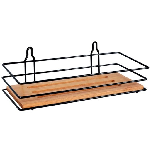 Etajera baie BISK Plain, 23 cm, maro-negru Etajera baie BISK Plain, 23 cm, maro-negru