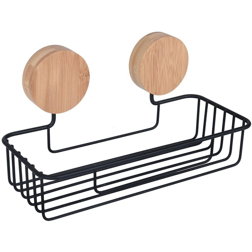 Etajera baie BISK Plain Plus 08115, 23 cm, maro-negru Etajera baie BISK Plain Plus 08115, 23 cm, maro-negru