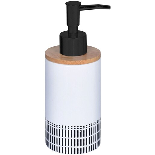 Dispenser sapun lichid BISK Etno 08190, 275 ml, alb-negru Dispenser sapun lichid BISK Etno 08190, 275 ml, alb-negru