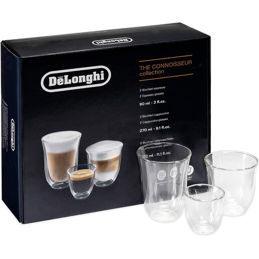 Set pahare cafea DELONGHI MIX, 6 piese, 90-330 ml, sticla Set pahare cafea DELONGHI MIX, 6 piese, 90-330 ml, sticla