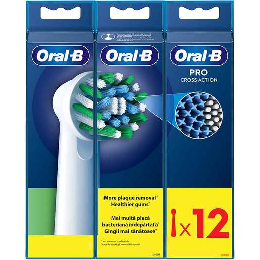 Rezerve periuta de dinti electrica ORAL-B Pro Cross Action, 12buc Rezerve periuta de dinti electrica ORAL-B Pro Cross Action, 12buc