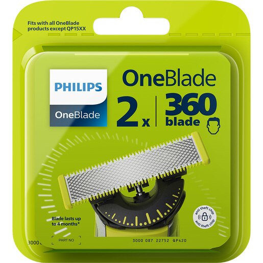 Rezerva aparat de ras PHILIPS Oneblade 360 QP420/50, 2 bucati Rezerva aparat de ras PHILIPS Oneblade 360 QP420/50, 2 bucati
