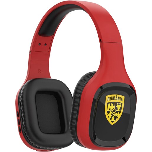 Casti ECHIPA NATIONALA DE FOTBAL A ROMANIEI, Bluetooth, Over-ear, Microfon, rosu Casti ECHIPA NATIONALA DE FOTBAL A ROMANIEI, Bluetooth, Over-ear, Microfon, rosu