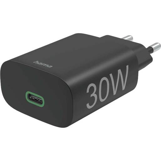 Incarcator retea HAMA 188334, USB-C, Power Delivery (PD) 30W, negru Incarcator retea HAMA 188334, USB-C, Power Delivery (PD) 30W, negru