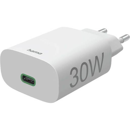 Incarcator retea HAMA 188335, USB-C, Power Delivery (PD) 30W, alb Incarcator retea HAMA 188335, USB-C, Power Delivery (PD) 30W, alb