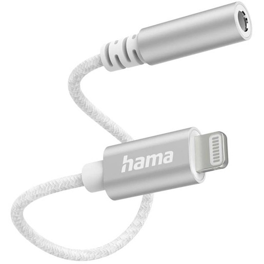 Adaptor audio HAMA 201523, Lightning - Jack 3.5mm, alb Adaptor audio HAMA 201523, Lightning - Jack 3.5mm, alb