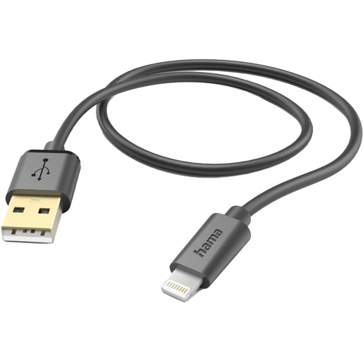 Cablu date HAMA 201580, USB-A - Lightning, 1.5 m, negru Cablu date HAMA 201580, USB-A - Lightning, 1.5 m, negru