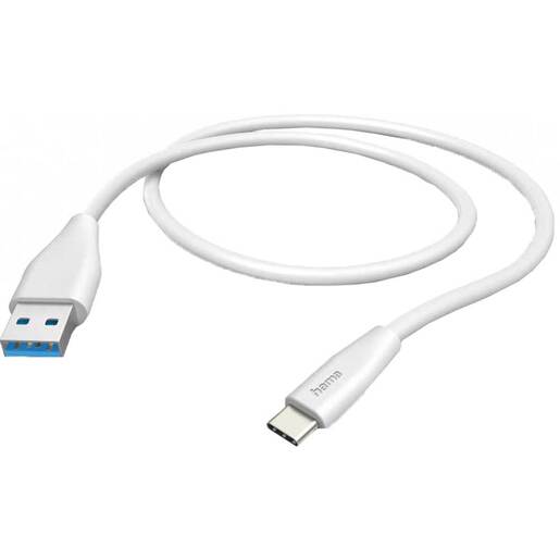 Cablu date HAMA 201596, USB-A - USB-C, 1.5m, alb Cablu date HAMA 201596, USB-A - USB-C, 1.5m, alb