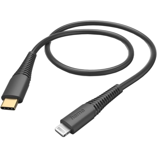 Cablu date HAMA 201602, USB-C - Lightning, 1.5 m, negru Cablu date HAMA 201602, USB-C - Lightning, 1.5 m, negru
