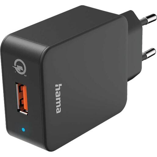 Incarcator retea HAMA 201641, 19.5W, 1xUSB-A, Quick Charge 3.0, negru Incarcator retea HAMA 201641, 19.5W, 1xUSB-A, Quick Charge 3.0, negru