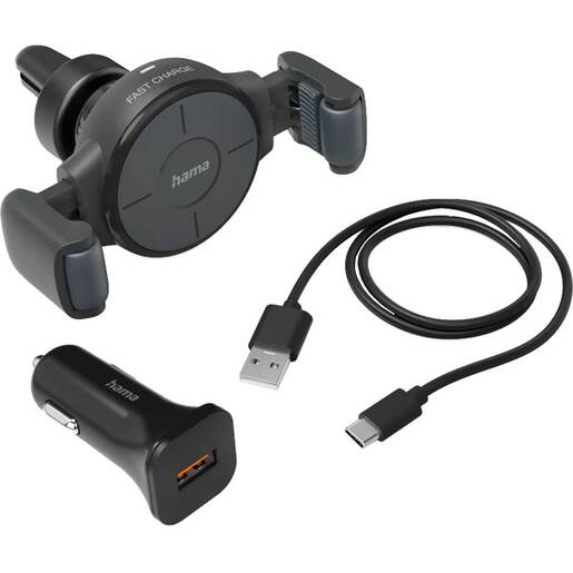 Suport auto cu incarcare wireless HAMA FC10 Flex-Set 201677, ventilatie, Fast Charge, 10W, gri Suport auto cu incarcare wireless HAMA FC10 Flex-Set 201677, ventilatie, Fast Charge, 10W, gri