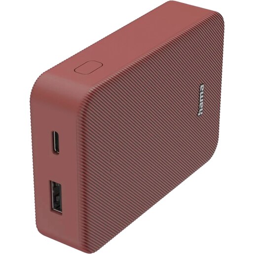 Baterie externa HAMA Colour 10 201714, 10000 mAh, 1xUSB-C, 1xUSB-A, rosu Baterie externa HAMA Colour 10 201714, 10000 mAh, 1xUSB-C, 1xUSB-A, rosu