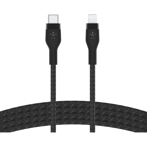 Cablu de date BELKIN Boost Charge Pro Flex CAA011bt1MBK, USB-C - Lightning, 1m, negru Cablu de date BELKIN Boost Charge Pro Flex CAA011bt1MBK, USB-C - Lightning, 1m, negru