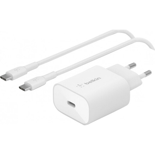 Incarcator retea BELKIN WCA004vf1MWH-B6, 1xUSB-C, Power Delivery 25W, alb Incarcator retea BELKIN WCA004vf1MWH-B6, 1xUSB-C, Power Delivery 25W, alb