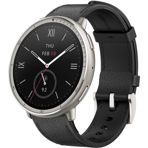Smartwatch AMAZFIT Active 2, GPS, Android/iOS, Black Leather Smartwatch AMAZFIT Active 2, GPS, Android/iOS, Black Leather