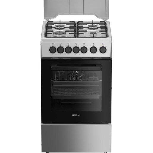 Aragaz ARCTIC AMG5612GTCLXN, 4 arzatoare, Gaz + Electric, L 50 cm, Grill, argintiu Aragaz ARCTIC AMG5612GTCLXN, 4 arzatoare, Gaz + Electric, L 50 cm, Grill, argintiu