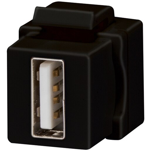 Adaptor GEWISS Keystone, USB, negru Adaptor GEWISS Keystone, USB, negru