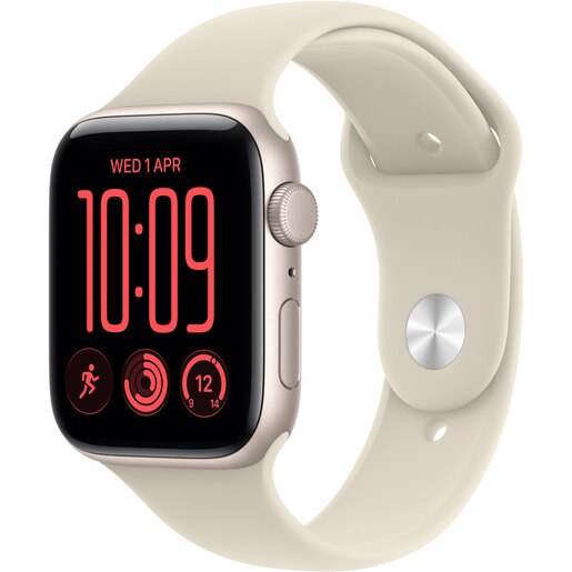 Apple Watch SE 3, GPS, 44mm, Starlight Aluminium Case, Sand Sport Band - S/M Apple Watch SE 3, GPS, 44mm, Starlight Aluminium Case, Sand Sport Band - S/M