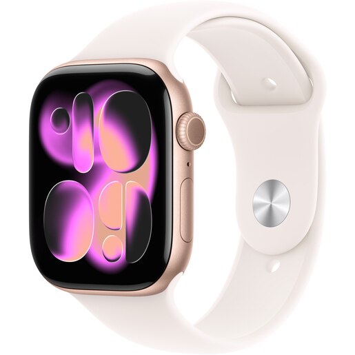 Apple Watch 11, GPS + Cellular, 46 mm, Rose Gold Aluminium Case, Light Blush Sport Band - S/M Apple Watch 11, GPS + Cellular, 46 mm, Rose Gold Aluminium Case, Light Blush Sport Band - S/M