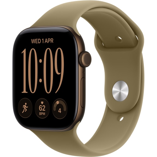 Apple Watch Series 12, GPS + Cellular, 42mm, Dark Bronze Aluminium Case, Olive Sport Band - S/M Apple Watch Series 12, GPS + Cellular, 42mm, Dark Bronze Aluminium Case, Olive Sport Band - S/M