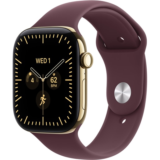 Apple Watch Series 12, GPS + Cellular, 42mm, Radiant Gold Titanium Case, Burgundy Sport Band - S/M Apple Watch Series 12, GPS + Cellular, 42mm, Radiant Gold Titanium Case, Burgundy Sport Band - S/M
