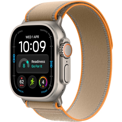 Apple Watch Ultra 4, GPS + Cellular, 49mm, Natural Titanium Case, Sand Trail Loop - M/L Apple Watch Ultra 4, GPS + Cellular, 49mm, Natural Titanium Case, Sand Trail Loop - M/L