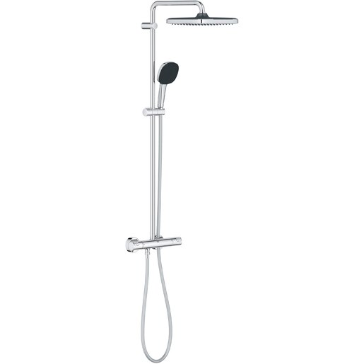 Sistem dus GROHE Vitalio Cube 250 26696001, termostat, 1 functie, crom Sistem dus GROHE Vitalio Cube 250 26696001, termostat, 1 functie, crom