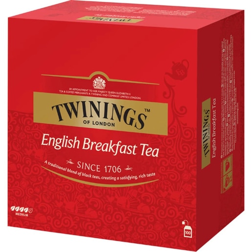 Ceai negru TWININGS English Breakfast, 100 plicuri, 200g Ceai negru TWININGS English Breakfast, 100 plicuri, 200g