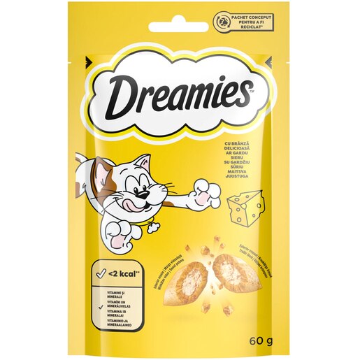 Recompense pentru pisici DREAMIES, Branza, 6 x 60 g Recompense pentru pisici DREAMIES, Branza, 6 x 60 g