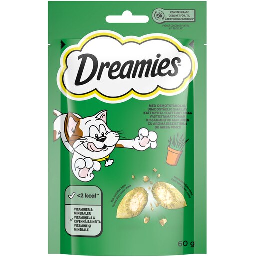 Recompense pentru pisici DREAMIES Catnip, 6 x 60 g Recompense pentru pisici DREAMIES Catnip, 6 x 60 g