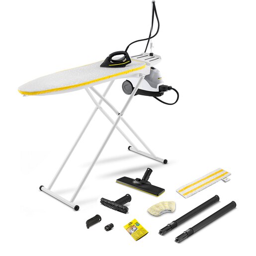 Aparat de curatat cu abur 2in1 KARCHER SI 4 EasyFix Iron 15126370, 0.8l, 2000W, alb-galben Aparat de curatat cu abur 2in1 KARCHER SI 4 EasyFix Iron 15126370, 0.8l, 2000W, alb-galben
