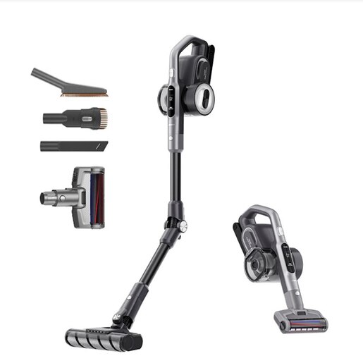 Aspirator vertical JIMMY H8 Flex, 0.5l, autonomie max 65 min, iluminare LED, negru-argintiu Aspirator vertical JIMMY H8 Flex, 0.5l, autonomie max 65 min, iluminare LED, negru-argintiu