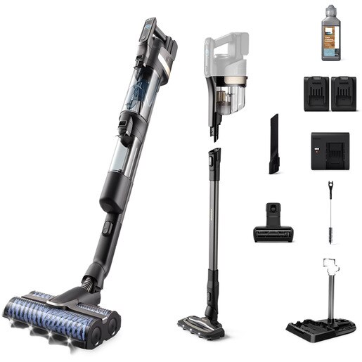 Aspirator vertical PHILIPS AquaTrio Seria 9000 XW9465/11, 0.84l, 25.2V, autonomie max 90 min, PowerCyclone Aqua, negru-alb Aspirator vertical PHILIPS AquaTrio Seria 9000 XW9465/11, 0.84l, 25.2V, autonomie max 90 min, PowerCyclone Aqua, negru-alb