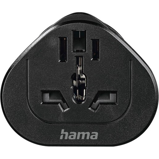 Adaptor priza HAMA 223454, Tip E si F, EU, negru Adaptor priza HAMA 223454, Tip E si F, EU, negru